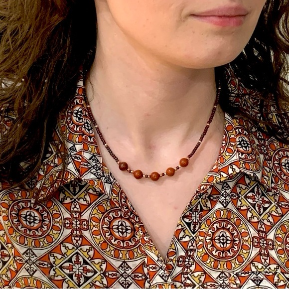 Notations Fall Color Geometric Blouse - Picture 10 of 11